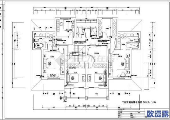 创意无限的创造与魔法风格简约别墅平面设计图及详细建筑设计图纸
